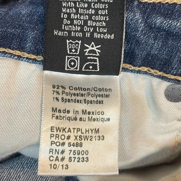 Big Star 1974 Jeans Womens 27 Blue Kate Straight Leg Denim Medium Wash Stretch - Picture 7 of 12